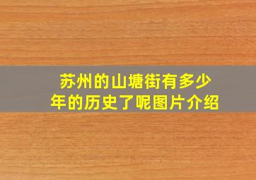 苏州的山塘街有多少年的历史了呢图片介绍