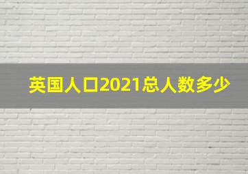 英国人口2021总人数多少