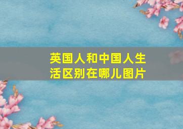 英国人和中国人生活区别在哪儿图片