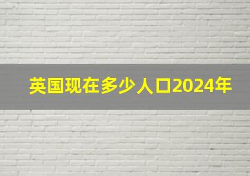 英国现在多少人口2024年