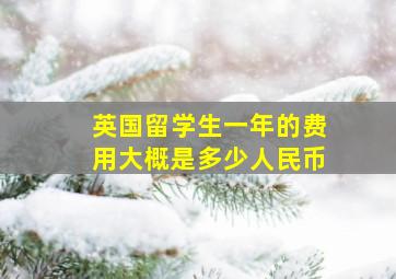 英国留学生一年的费用大概是多少人民币