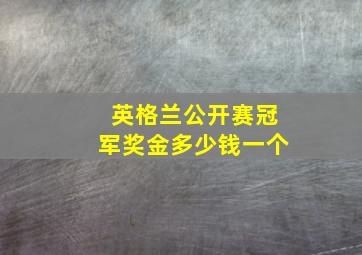 英格兰公开赛冠军奖金多少钱一个