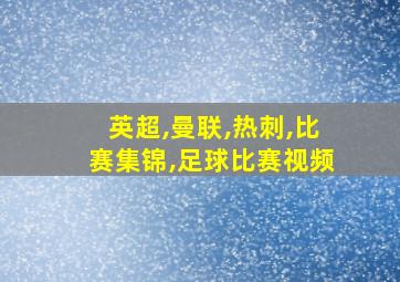 英超,曼联,热刺,比赛集锦,足球比赛视频