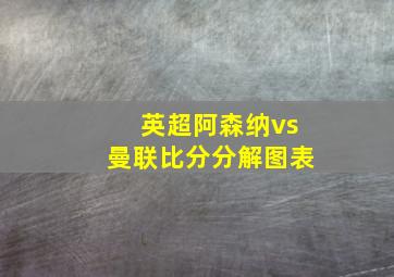 英超阿森纳vs曼联比分分解图表