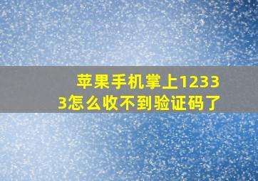 苹果手机掌上12333怎么收不到验证码了