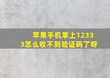 苹果手机掌上12333怎么收不到验证码了呀