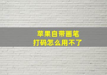 苹果自带画笔打码怎么用不了