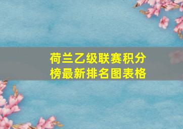 荷兰乙级联赛积分榜最新排名图表格