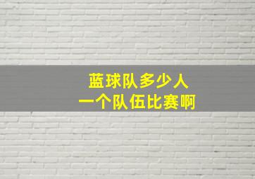 蓝球队多少人一个队伍比赛啊