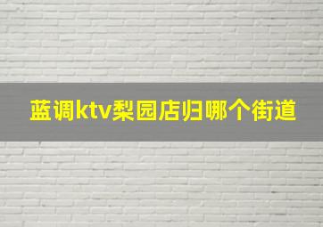 蓝调ktv梨园店归哪个街道