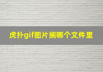 虎扑gif图片搁哪个文件里