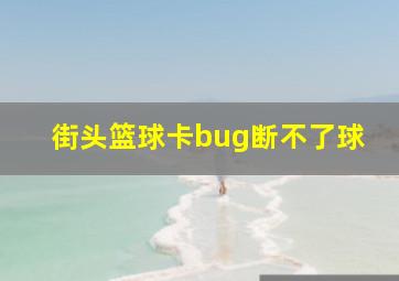 街头篮球卡bug断不了球