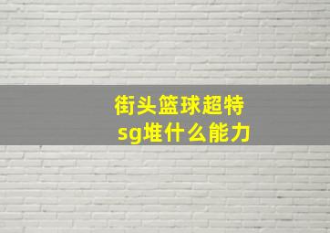 街头篮球超特sg堆什么能力