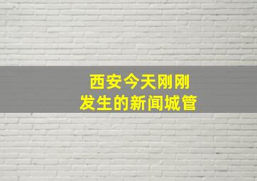 西安今天刚刚发生的新闻城管