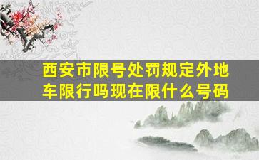 西安市限号处罚规定外地车限行吗现在限什么号码