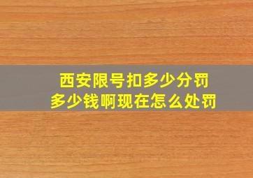 西安限号扣多少分罚多少钱啊现在怎么处罚