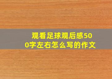 观看足球观后感500字左右怎么写的作文