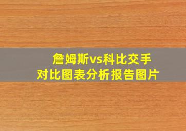 詹姆斯vs科比交手对比图表分析报告图片