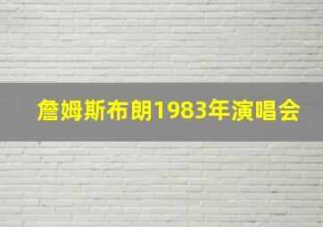 詹姆斯布朗1983年演唱会