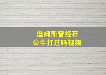 詹姆斯曾经在公牛打过吗视频