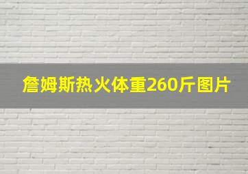 詹姆斯热火体重260斤图片