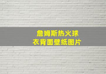 詹姆斯热火球衣背面壁纸图片