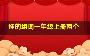 谁的组词一年级上册两个