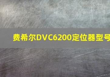 费希尔DVC6200定位器型号