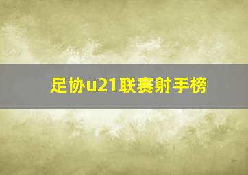 足协u21联赛射手榜