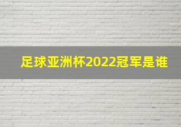 足球亚洲杯2022冠军是谁