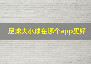 足球大小球在哪个app买好