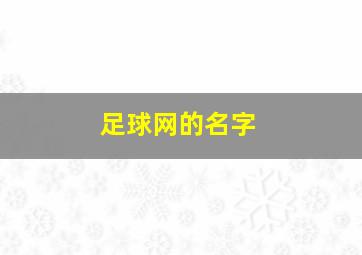 足球网的名字