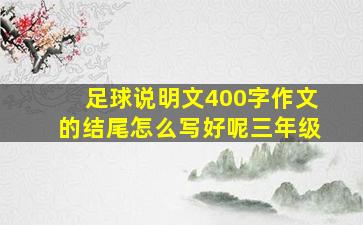 足球说明文400字作文的结尾怎么写好呢三年级