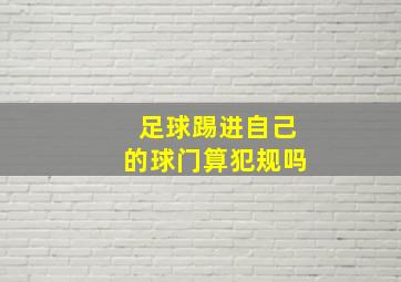 足球踢进自己的球门算犯规吗