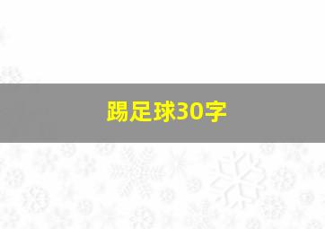 踢足球30字