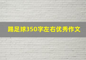 踢足球350字左右优秀作文