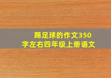 踢足球的作文350字左右四年级上册语文