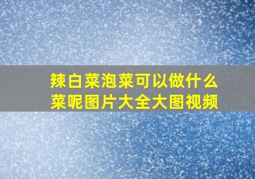 辣白菜泡菜可以做什么菜呢图片大全大图视频