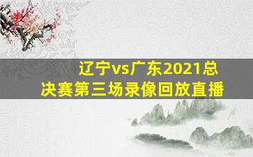 辽宁vs广东2021总决赛第三场录像回放直播