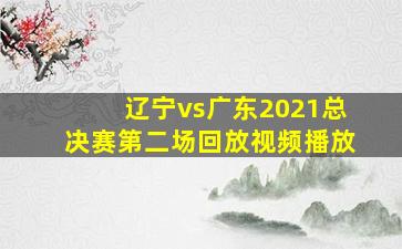 辽宁vs广东2021总决赛第二场回放视频播放