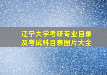 辽宁大学考研专业目录及考试科目表图片大全