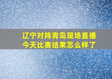 辽宁对阵青岛现场直播今天比赛结果怎么样了