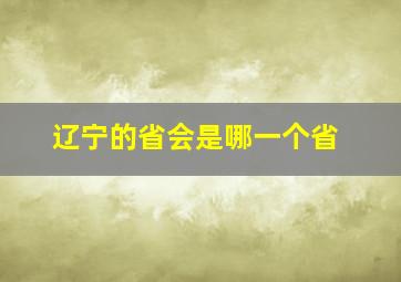 辽宁的省会是哪一个省