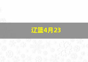 辽篮4月23