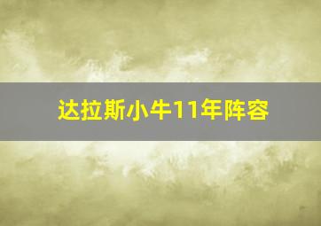 达拉斯小牛11年阵容