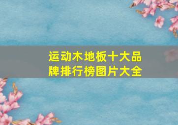 运动木地板十大品牌排行榜图片大全