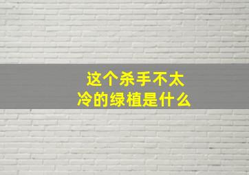 这个杀手不太冷的绿植是什么