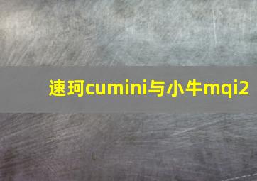 速珂cumini与小牛mqi2