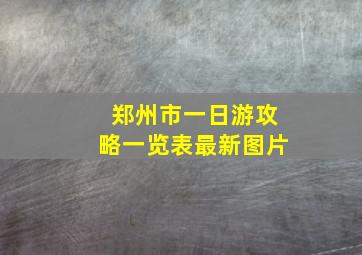 郑州市一日游攻略一览表最新图片