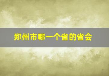 郑州市哪一个省的省会